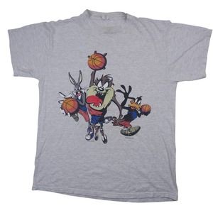 Vintage 1995 Looney Tunes Basketball Front/Back Graphic T Shirt
